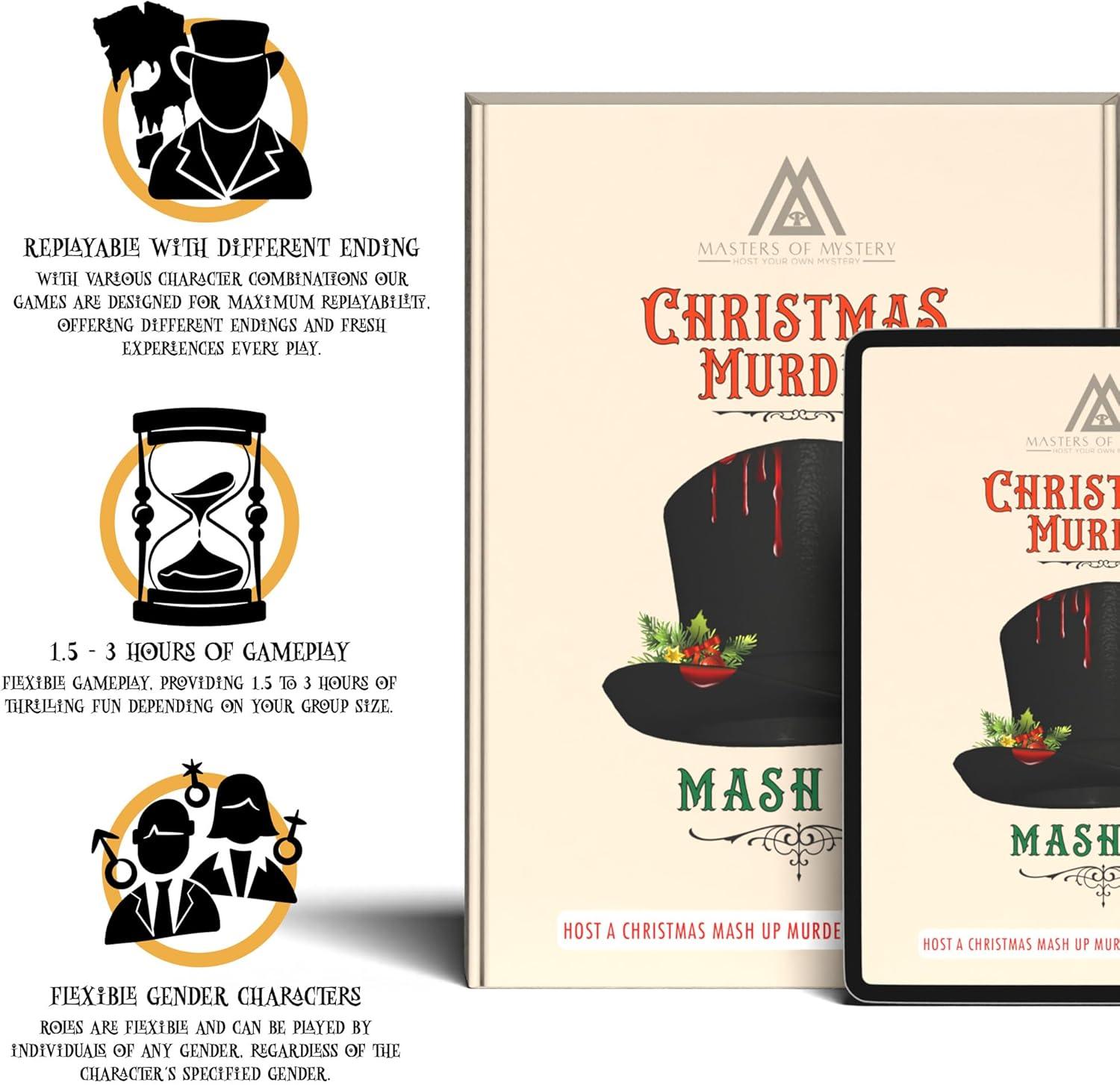 imageReplayable Christmas Murder Mystery Dinner Party Game  Victorian Christmas Family Party Game Night  Office Christmas Party Games Idea English 420 Players