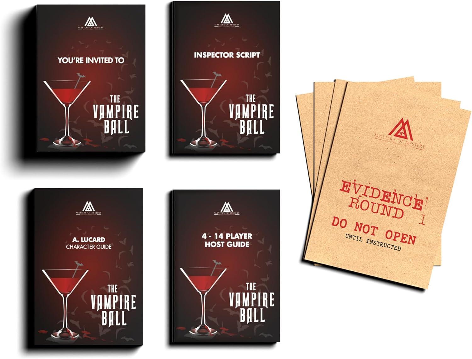 imageReplayable Vampire Ball Murder Mystery Dinner Party Game for Up to 20 Adults  Host A Halloween Dinner Party Game Night  Vampire Theme English 420 Players