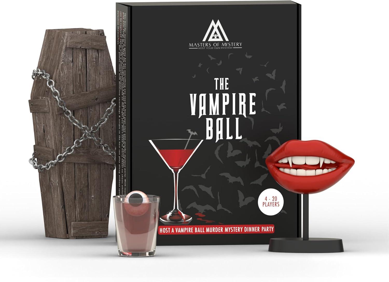 imageReplayable Vampire Ball Murder Mystery Dinner Party Game for Up to 20 Adults  Host A Halloween Dinner Party Game Night  Vampire Theme English 420 Players