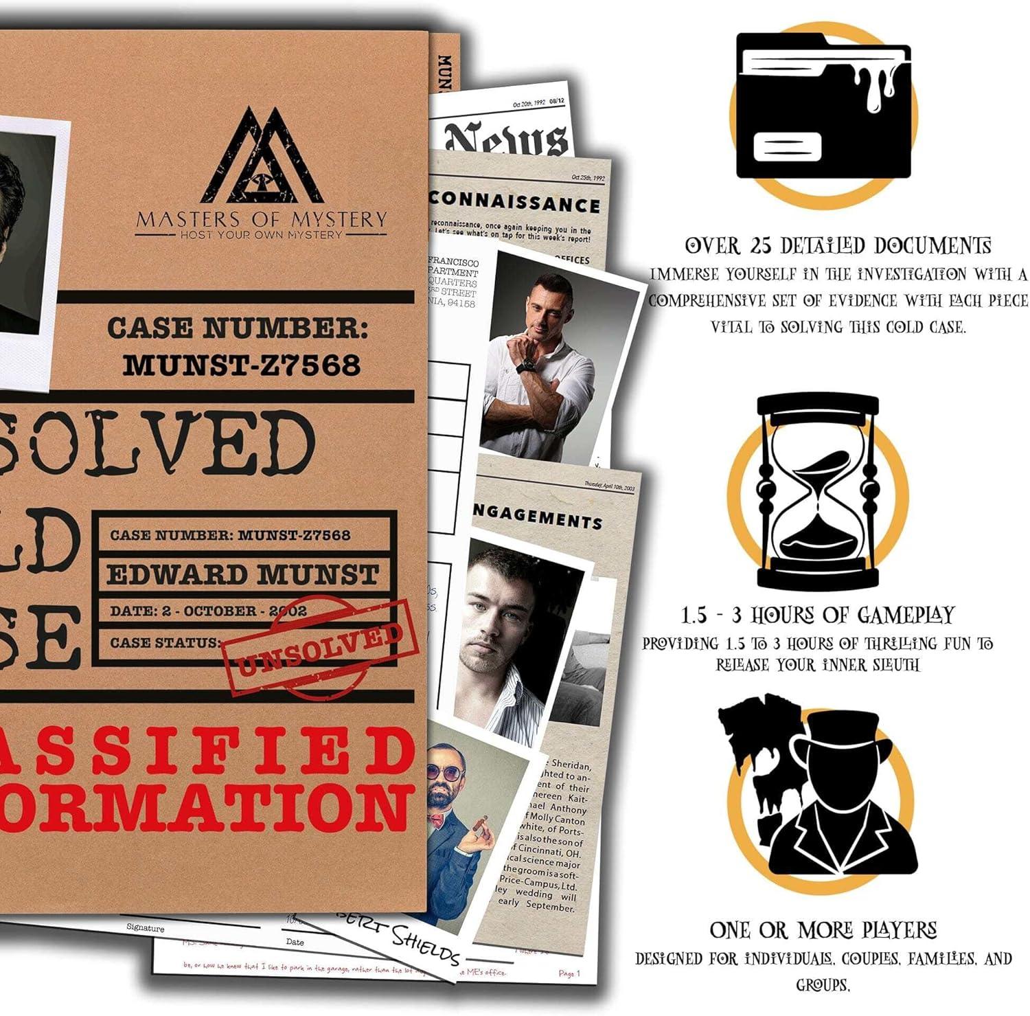 imageUnsolved Cold Case File  Murder of a Dot Com Boomer  Murder Mystery Game for 1 Players  2 Hour Board Game with 30 Clues  Perfect Date Night Game Parties ampamp Mystery Lovers