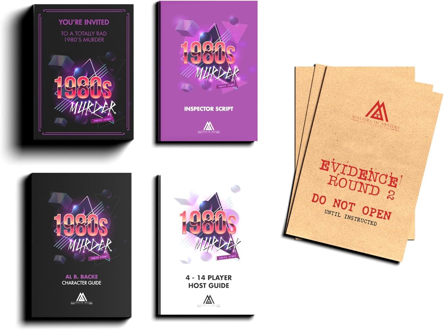 imageReplayable 1980s Murder Mystery Dinner Party Game for Up to 20 Adults  Host Your Own Dinner Party Game Night  1980s Movies ampamp Pop Icons Theme Medium English 420 Players