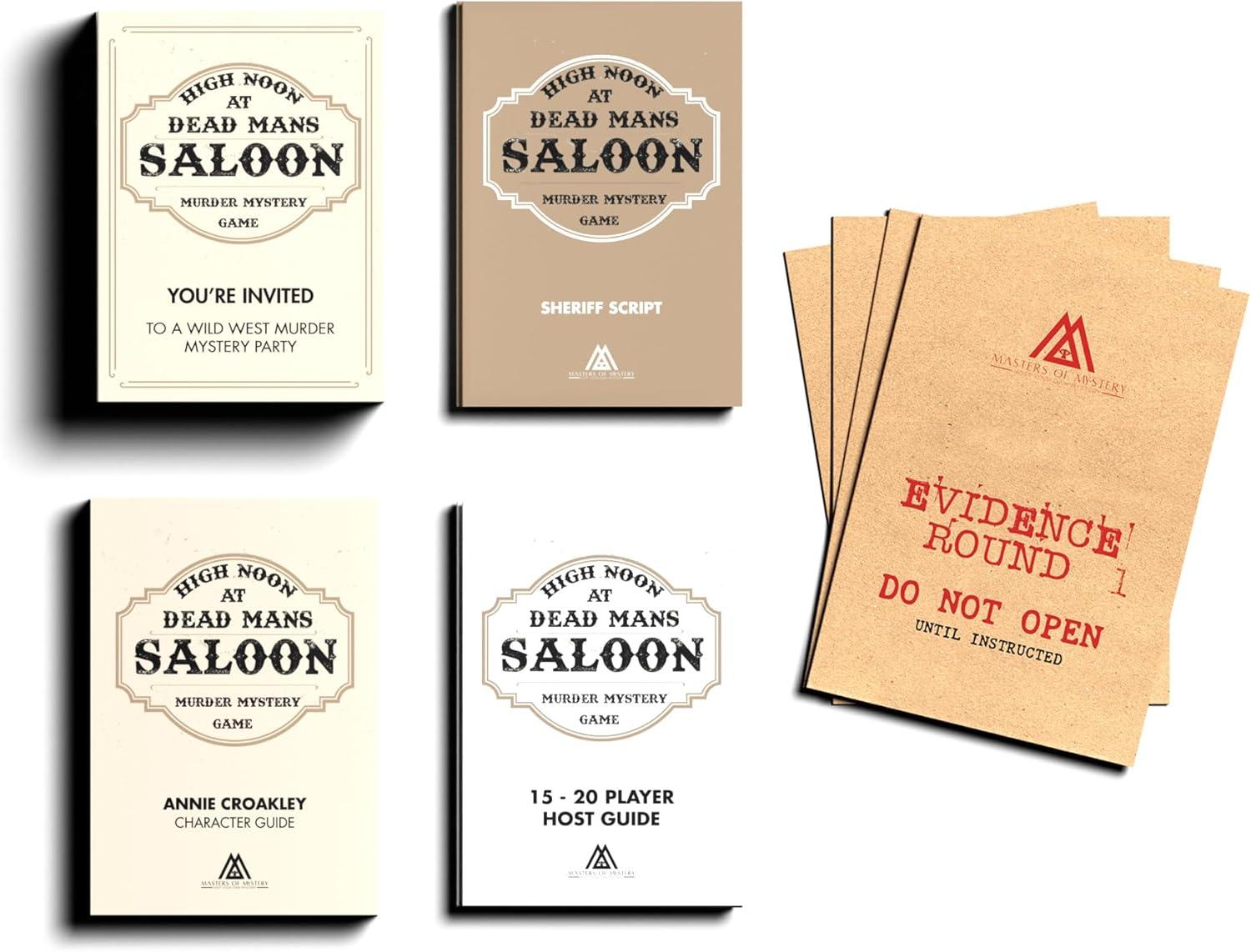 imageReplayable Cowboy Wild West Murder Mystery Dinner Game for Up to 20 Adults  Host Your Own Dinner Party Game Night  Cowboy ampamp Wild West Theme Medium English 420 Players
