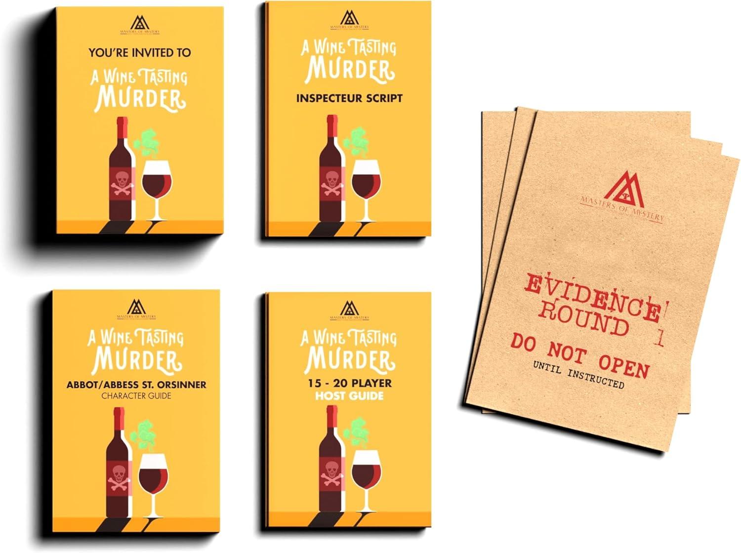 imageReplayable Wine Tasting Murder Mystery Dinner Party Game for Up to 20 Adults  Host Your Own WineThemed Game Night  Immersive Mystery Experience  Medium English 420 Players